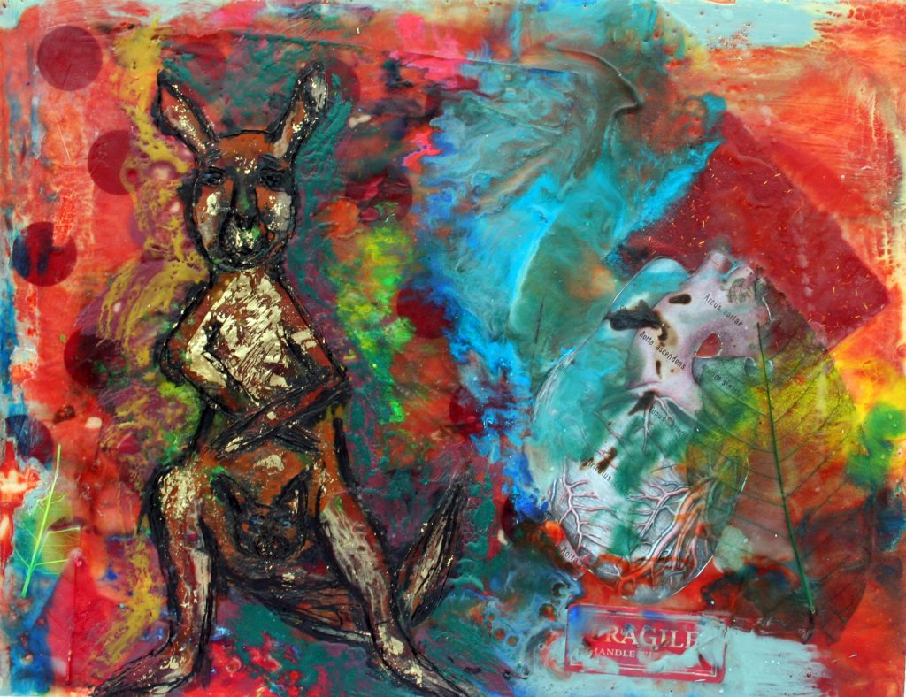 Encaustic Kangaroo 1