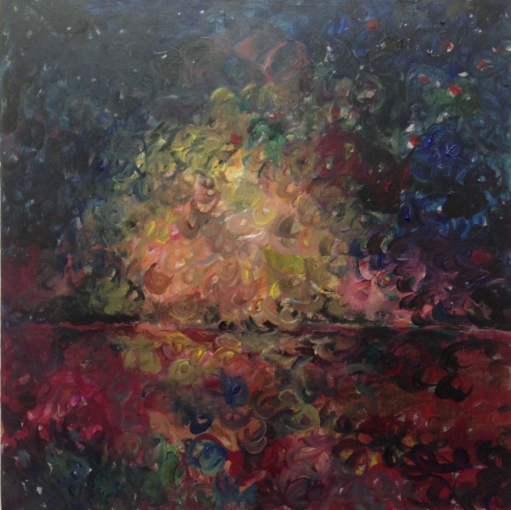 Hill 2 Acrylic on Canvas 16X16 in 2015