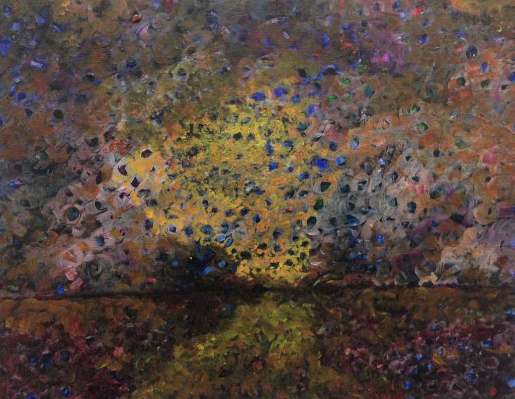 Hill 4 Acrylic on Panel 11X14in