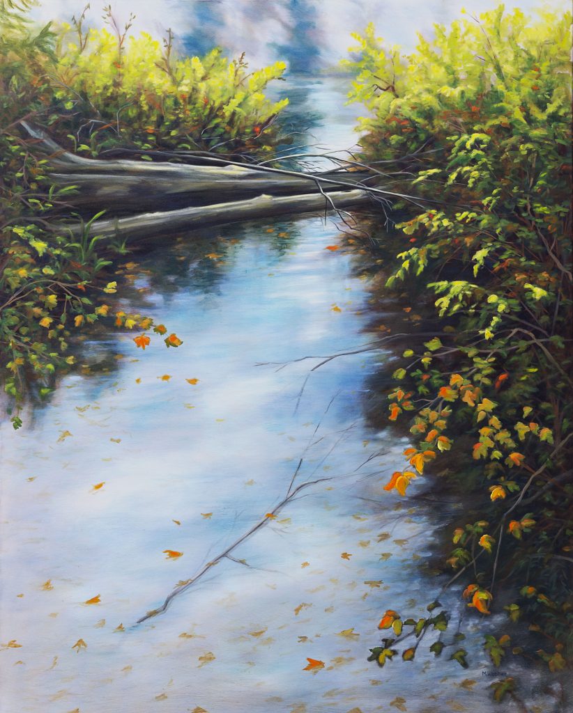 Winter Flow 2, 60"h x 48"w, oil:canvas, 2011, MWebber