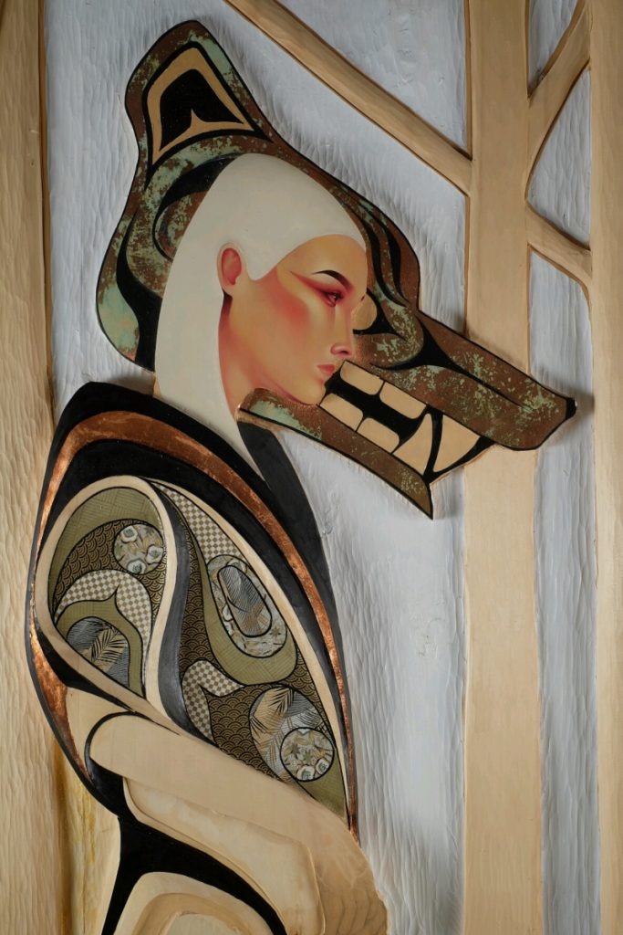 _Sna7m_ - Yellow Cedar, Mixed Media, Oil & Acrylics - 2017