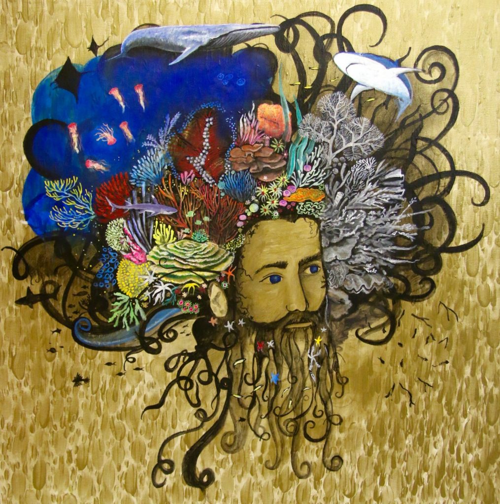 Apocalyptic Boutique - Reef - 30" x 30" - acrylic on canvas