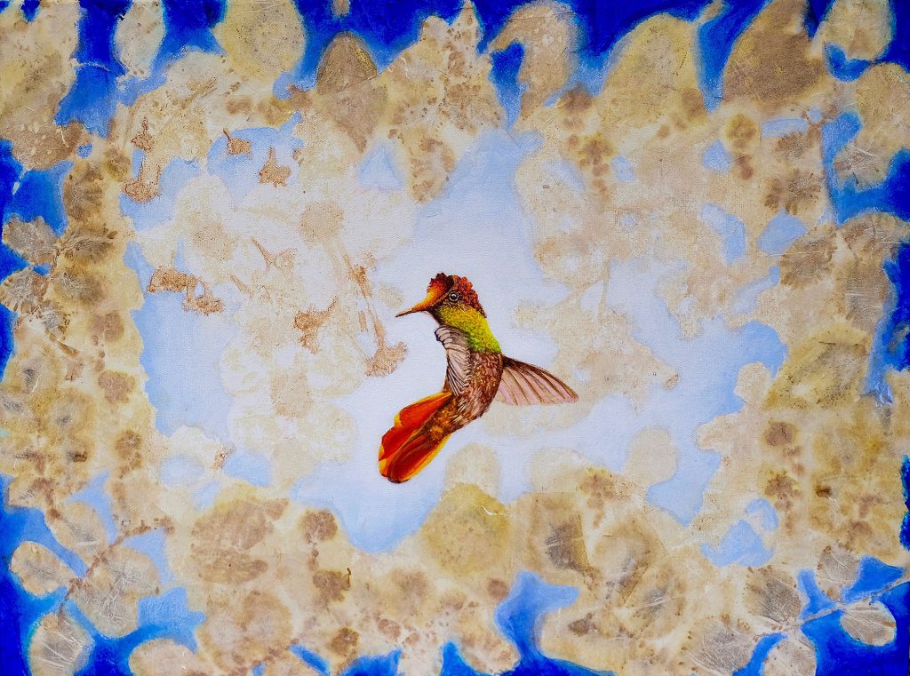 Botanical Hummer painting