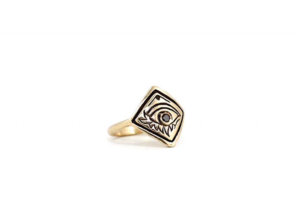 gold eye ring