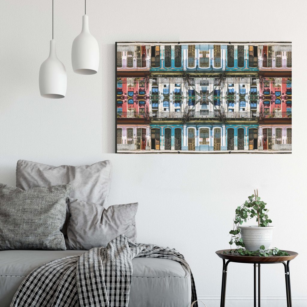 Mounted Print Rectangle w Sofa